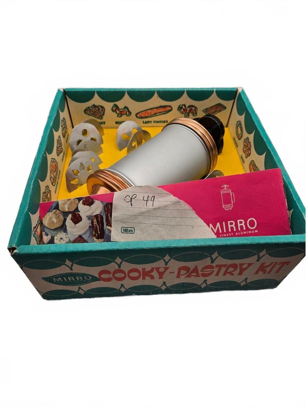 Mirro aluminum Cookie Press with recipes, very clean, ready to use